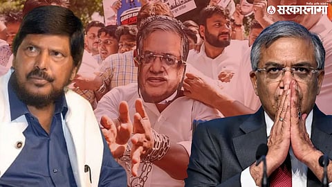 Ramdas Athawale and Gyanesh Kumar on Congress Protest