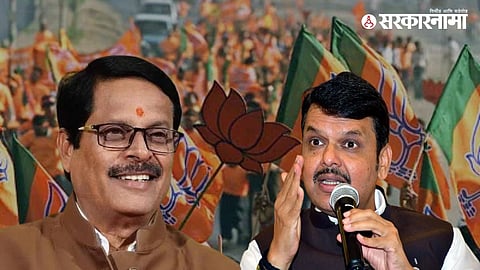 Girish Vyas And CM Fadnavis 