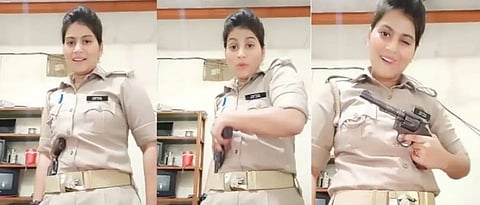 Lady Constables video with revolver create controversy