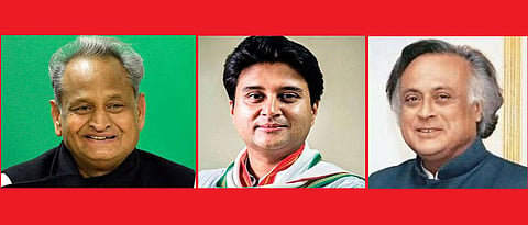ashok-ghealot-jayramesh, jyotiraditya shinde, kirti azad, 