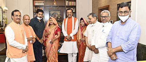 keshav prasad maurya meets yogi adityanath and rss top brass