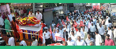 कॉम्रेड माधवराव गायकवाडांच्या अंत्यसंस्कारात शासकीय इतमामाचा विसर 