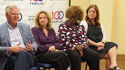 L to R: Hot Springs Mayor Pat McCabe; Chief Operating Officer of Ouachita Behavioral Health and Wellness Susan Smith; Dr. Eleanore Kue of Lansing, Michigan; and Lisa Watson of Grand Prairie, Canada 