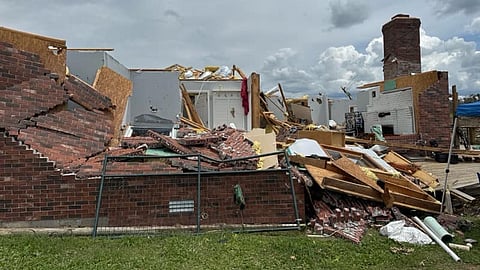 Storm damage in Benton County after tornadoes hit on May 26, 2024