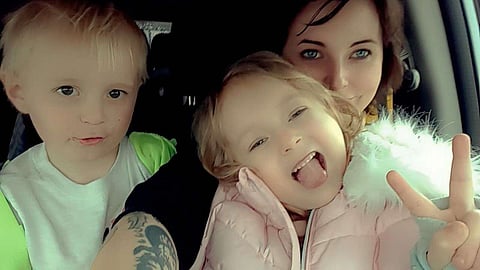 Angel and her two children
