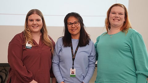 Emily Cox, Mercy Hospital Ozark; Adriana Lacey – Outreach & Education Specialist, River Valley Primary Care Services;  Jade Zimpfer – Assistant Professor, Masters of Public Health Program, ACHE