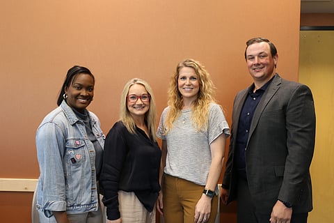 Eugenia Marks – Representative from CASA of NWA; Christy Eaton – Representative from Connected Families; Kerri Adams – Representative from The CALL in NWA and foster parent; Andrew Dammon – Representative from Youth Villages