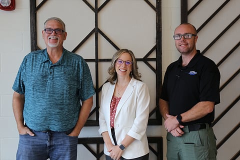 Rob Welbourn, Family Service Worker Specialist with the Arkansas Department of Human Services; Counselor Megan Reese, Alma High School; Van Buren Police Officer Adam Mask