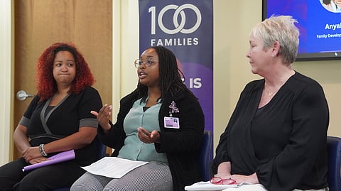 Breanna Walden of the Arkansas Baby & Me program, Anyah Lock of AR MOMS at CHI St. Vincent, and licensed marriage and family therapist Loretta Parker 