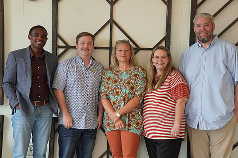 Steven Franklin, former foster youth; Andrew Ramsey, ECA Coordinator; Laura Caldwell, Founder of New Start for Children & Families; Melanie Allen, Executive Director of CASA of Crawford County; Greg Steinsiek, Arkansas Department of Human Services
