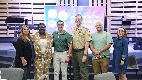 Elesha Egger, Union County Alliance Coordinator; Shaytra Bridges - Family and Community Engagement Coordinator for FACT, Inc.; 
Daniel Egger - Lead Pastor El Dorado First Assembly of God; 
Bryan Boyle - Reginal Scouting America; Joshua Emery - Foster Parent; 