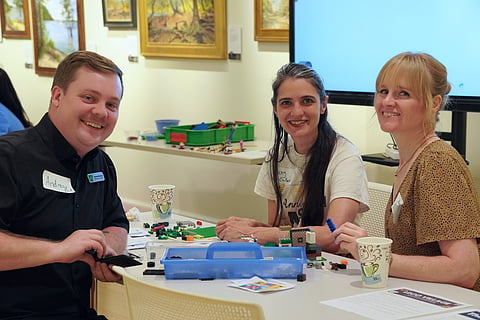 Andrew Ramsey of Every Child Arkansas, Lacey Hendrix and Amy Scoggins of Arts on Main