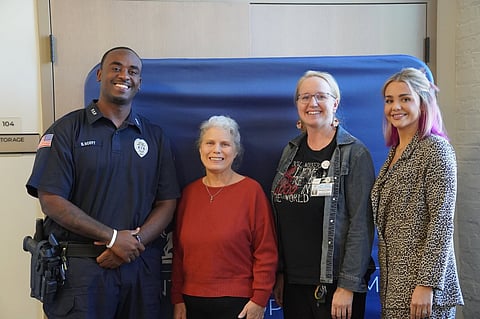 Officer Blake Scott – Shield Our Youth Officer, Fort Smith; Marguerite Nobles – Anti-Human Trafficking Specialist and Victims' Advocate, Crisis Intervention Center; Liz Kahler – Social Worker, Fort Smith Public Schools; Samantha Holland – Director of Case Management, Jessie's House