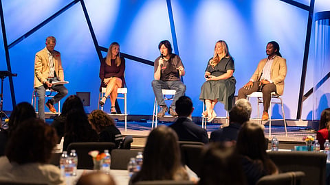 Immerse Founder and CEO Eric Gilmore, DCFS Director Tiffany Wright, former foster youth Stefan Specht, EverHope CEO Rebekah Mitchell, and Youth Villages State Director Joshua Buck.