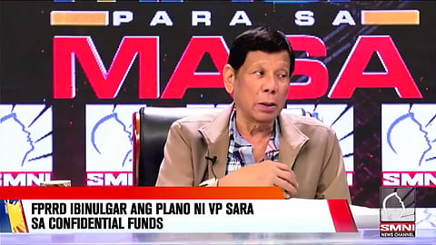 FPRRD: VP Sara plans to use intelligence fund for ROTC