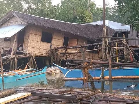 P98.4-M quake damage in Hinatuan, Surigao Sur