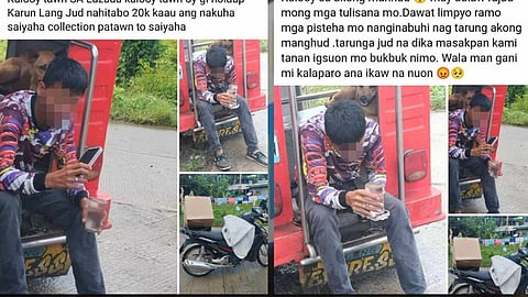 Police authorities arrested a delivery rider, who earlier went viral online for crying because he was allegedly robbed by two men while he was delivering a parcel at Sitio San Miguel, Brgy. Catalunan Grande, Davao City on Friday, January 19, 2024.