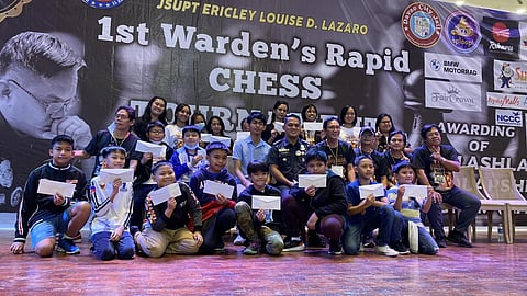 Winners of the JSupt Ericley Louise D. Lazaro 1st Warden Rapid Chess Tournament in a photo opportunity with organizers at the Abreeza  Mall Activity Center over the weekend. 
