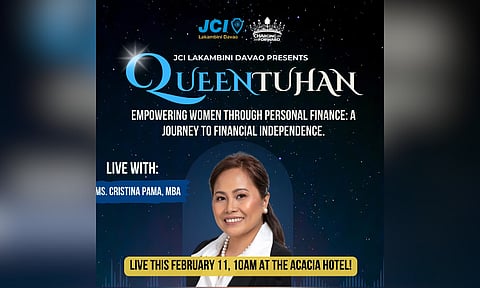 Invitational poster of the Queentuhan Year 4 - featuring Cristina Pama as resource speaker.