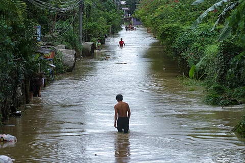 Jade Valley Subdivision in Brgy. Tigatto, Davao City isheavily flooded on Thursday, February 1, 2024, following the heavy rains brought about by the trough of LPA a day after.