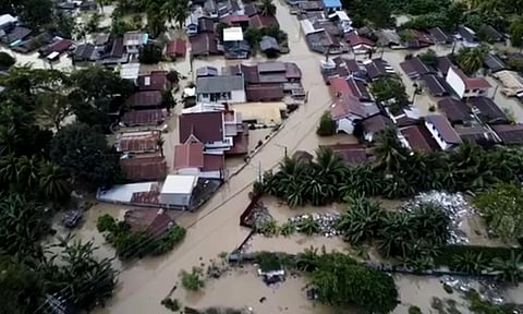 The river near Jade Valley Subdivision overflowed and submerged the whole subdivision due to continuous heavy rain caused by the Low Pressure Area (LPA) on the morning of February 1, 2024