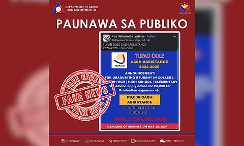 Dole-Davao: No online Tupad applications 