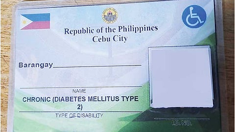 PWD ID. In the IDs issued by the Department of Social Welfare and Services, the names are printed on the ID itself. But, in the PWD ID’s for sale, the IDs are blank except for the signature of the mayor. The names are usually typewritten. / CONTRIBUTED