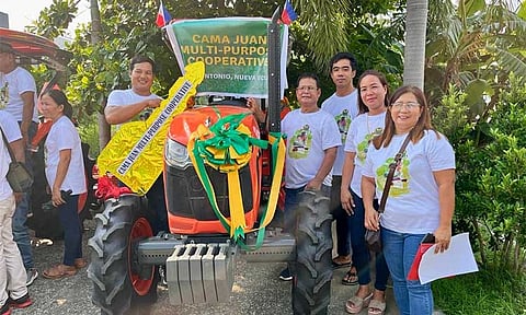 SUPPORT TO ARBs. The Department of Agrarian Reform awards a 50 horsepower, 4-wheel drive farm tractor with trailer and complete accessories worth P1.5 million to Cama Juan Multi-Purpose Cooperative from San Antonio, Nueva Ecija. DAR has supported 95 agrarian reform beneficiaries (ARBs) organizations, strengthening their capacities to support members and promote sustainable agricultural development. (PIA 3 photo)