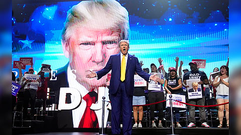 CAMPAIGN RALLY. Republican presidential candidate, former President Donald Trump speaks at a campaign rally on Thursday, June 6, 2024, in Phoenix. / AP
