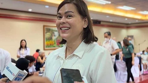 Vice President Sara Duterte facing the media on Thursday morning, July 11, 2024, at Brokenshire Medical Center on Madapo Hills, Davao City.