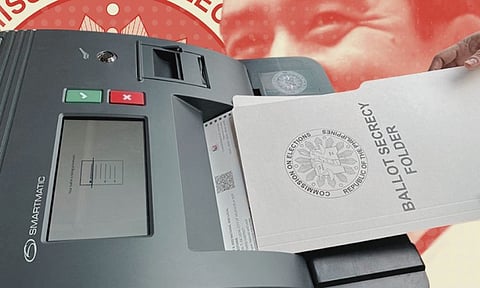 MANILA. A vote counting machine being tested in Valenzuela City before the May 9 elections.