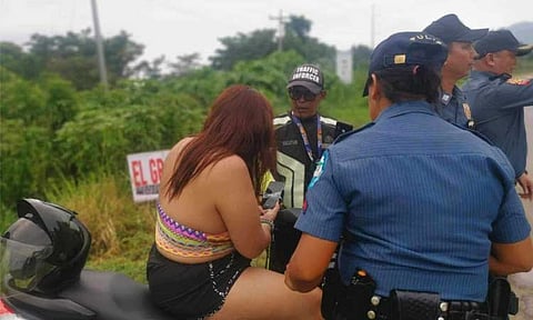 A woman was arrested for violating the "road closure rules" set by authorities during the Ironman 70.3 in Davao City on Sunday, August 11, 2024.