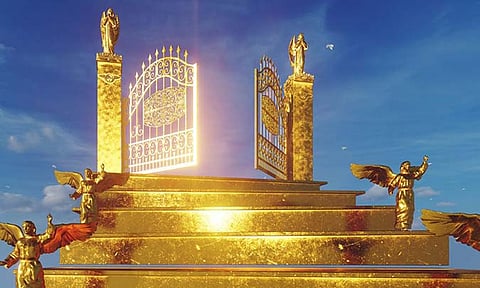 Its wall, large and high, has twelve gates; stationed at them are twelve angels. Over the gates are written the names of the twelve tribes of the sons of Israel. (Revelation 21: 12)