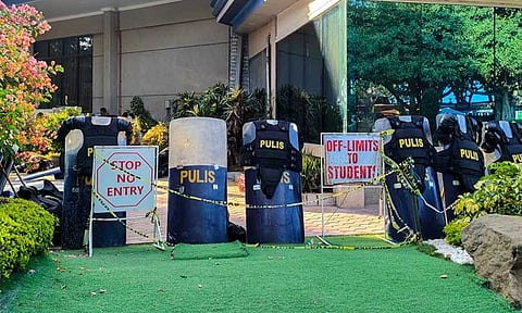 'NO ENTRY.' The Kingdom of Jesus Christ (KOJC) Cathedral has been declared off-limits following the detection of an alleged 'heartbeat' that required further investigation earlier on Wednesday morning, August 28, 2024.
