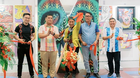 From left: SM Supermalls Assistant Vice President for Mall Operations Engr. Jonathan Nick Santos; Committee on Tourism Chairperson Councilor Al Ryan Alejandre; world-renowned Davaoeño artist Kublai Millan; Presidential Assistant for Eastern Mindanao Secretary Leo Tereso Magno; and National Commission for Culture and the Arts Executive Director Oscar Casaysay during the opening of Mindanao Art at SM Lanang on September 24, 2023.