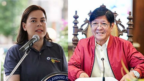 MANILA. Vice President Sara Duterte (left) and President Ferdinand Marcos Jr.