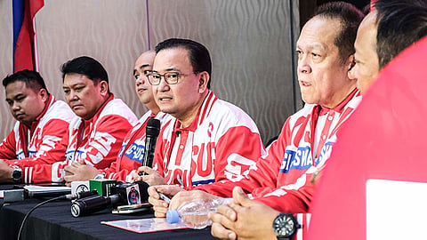 CEBU. Acting Cebu City Mayor Raymond Alvin Garcia (center) holds a press conference after the oathtaking of Kusug party officers at Golden Prince Hotel in Cebu City on September 23, 2024.