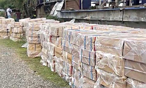 The Maritime Police in Davao Region have taken into custody eleven crew members of a motorized banca intercepted by the Philippine Navy off the coast of the Island Garden City of Samal (Igacos) on the evening of Monday, September 23, 2024. The authorities confiscated around 800 cartons of smuggled cigarettes, valued at approximately P30 million.