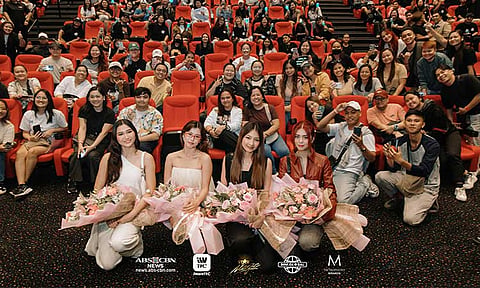 Mikha, Colet, Maloi, and Jhoanna with BLOOMs at the screening of Born to Win docu.