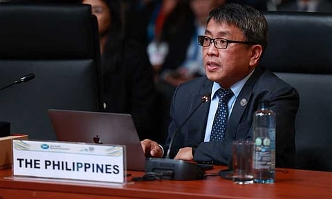 Department of Trade ad Industry (DTI) Undersecretary Allan B. Gepty delivering his interventions during the Asia-Pacific Economic Cooperation (APEC) Ministerial Meeting (AMM)