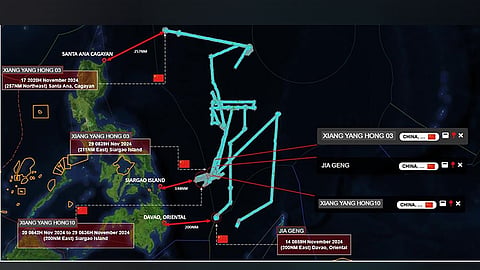 3 Chinese research vessels spotted within Philippine EEZ