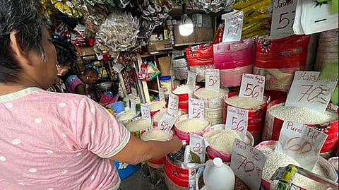 Rice prices rise by P50 per sack