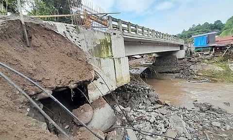A portion of the bridge at Km. 9, Matina Pangi was damaged by flooding on the evening of January 4, 2025.