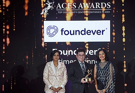 VICTORY AT ACES 2024. (From left) Shanggari Balakrishnan (CEO of MORS Group & President of ACES Council); Chris Emmanuel Fernandez (Senior Site Director & Site Lead of Foundever in Pasig at The 30th Corporate Center), Dr. Jayanthi Desan (Managing Partner of AUBRENS & Advisor for the ACES Council).