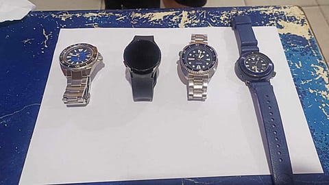 CEBU. The expensive watches stolen by the suspect were returned to the owner.