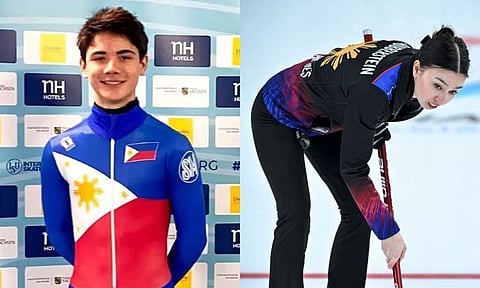 Speed skater Peter Groseclose (left) and curling athlete Kathleen Dubberstein (right) will bear the flag for a proud and inspired Team Philippines in the opening ceremony of the Ninth Asian Winter Games on Friday night at the Harbin International Convention Exhibition and Sports Center.