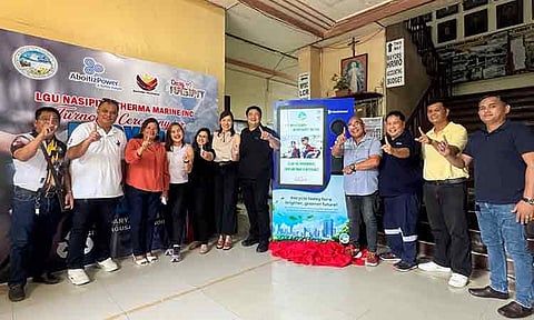 STRONGER TOGETHER. [From left] ABC President Capt. Abas, Sangguniang Bayan (SB) Carlo Ometer, SB Melinda Deloso, TMI Reputation and Stakeholder Management Manager. Chrisyl Garcia, AboitizPower Transition Business Group Mindanao AVP Atty. Alona Borromeo, Ms. Joy Lim Plaza, Nasipit Mayor Roscoe Democrito B. Plaza, Vice Mayor Felipe Abigan Jr., TMI Operations Manager Engr. Joel Rosales, SB Arcelo Tamayo, and SB Christopher Timogan, join forces to launch the Garbage Reverse Vending Machine, promoting community-driven recycling.