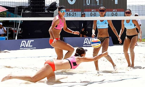 Sofia Pagara and Khylem Progella had their sizzling run doused by a dispiriting officiating blunder as China’s Yu Tong and Jiang Kaiyue beat the Alas Pilipinas duo, 14-21-15-21, on Thursday in the Rebisco Asian Volleyball Confederation (AVC) Beach Tour Nuvali Open in the City of Santa Rosa, Laguna.