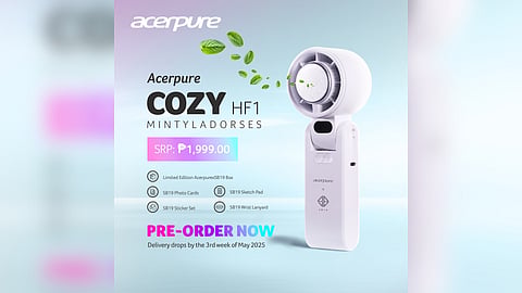 Acerpure drops first hand fan inspired by SB19’s MINTYLADORSES.