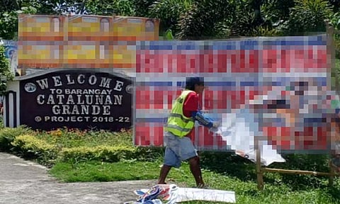 The City Government of Davao thru the City Environment and Natural Resources Office (CENRO) started the retrieval of campaign materials used during this year's elections. The cleanup operation started Monday evening and is currently ongoing, with collected materials being transported to a recycling facility.